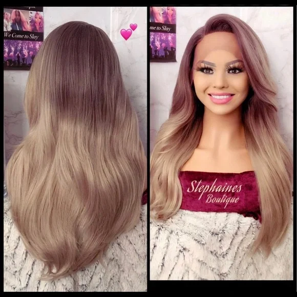 Human Hair blended lace front wig - Picture 3 of 12